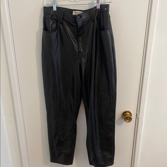 Abercrombie & Fitch Pants - Abercrombie & Fitch Black Leather Pants